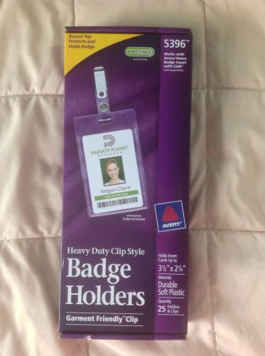 AVERY HEAVY DUTY CLIP STYLE BADGE HOLDERS, NIB, FREE SHIPPING