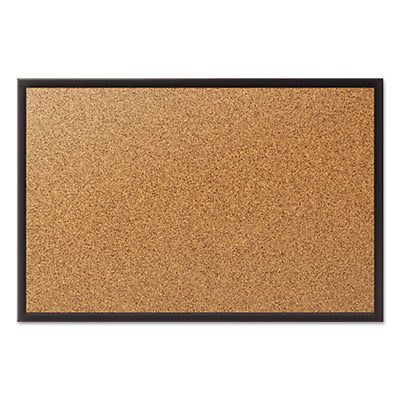 Classic Cork Bulletin Board, 24x18, Black Aluminum Frame, Sold as 1 Each