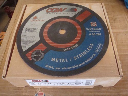 (25) CAMEL GRINDING WHEELS 9&#034; ZIP CUTTER WHEELS