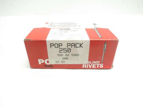 New kvt pop ssd 62 ssbs set of 250 blind rivet d519086 for sale