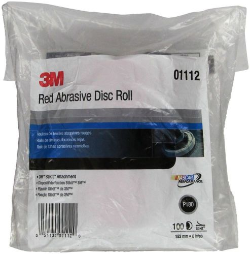 3M 01112 Stikit Red 6&#034; P180 Grit Abrasive Disc