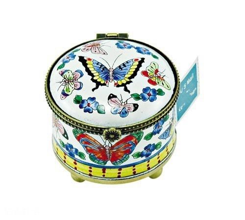 Kelvin Chen Enameled Postage Stamp Holder - Butterflies