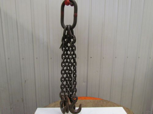 CM QOS 1/2&#034;x3&#039; 5&#034; 4-Leg Chain Sling Master Link Sling Hooks Grade 80 WLL 31200Lb