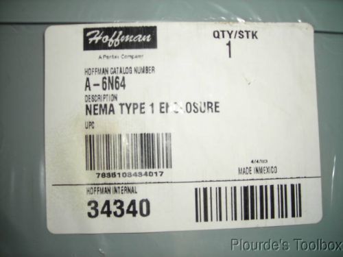 New Hoffman Nema Type 1 Electrical Enclosure, 6&#034; x 6&#034; x 4&#034;, A-6N64