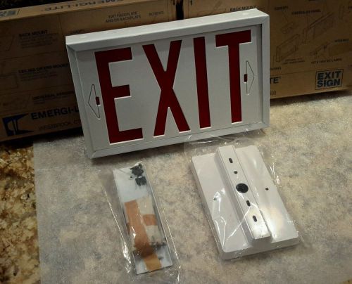 EMERGI-LITE W X120 EXIT SIGN 120VAC 60HZ 30W MAX (LOT OF 2) $29