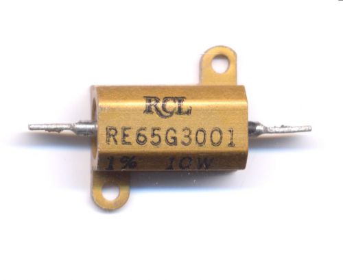 3001 Ohm 10 W 1% Wire Wound Power  Resistor, Gold Tone Aluminum case