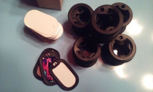 Specail offer dye sublimation dog tag blanks &amp; black silencer- lot of 50pcs for sale