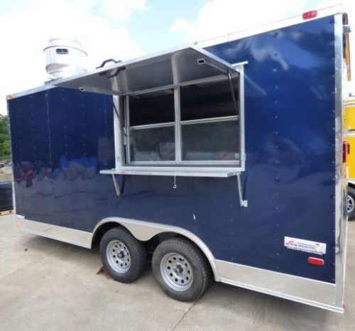 Concession trailer 8.5&#039; x 16&#039; indigo blue - food event catering for sale