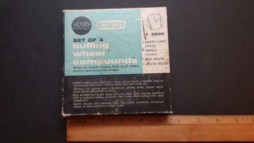 Sears Craftsman USA Machinist Buffing Wheel Compounds. # 2896. 4 Pc Set.