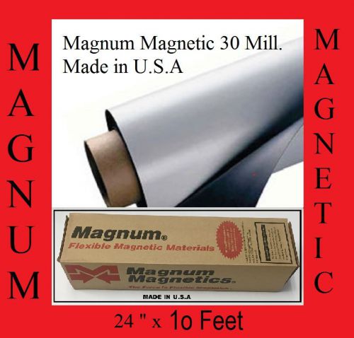 24&#034; width x 10 Ft ROLL 30 Mil.Magnetic by the roll  Sign Sheet Cars Magnum usa