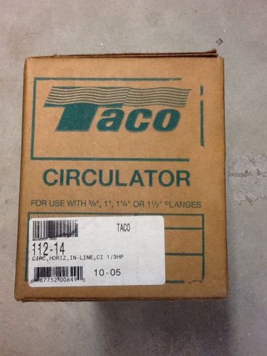 TACO 112-14 Horizontal Hydronic Circulator Pump 1/3 HP