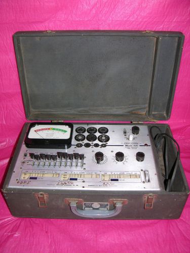 VINTAGE  TUBE TESTER PRECISION APPARATUS MODEL 640 ORIGINAL WOODEN CASE