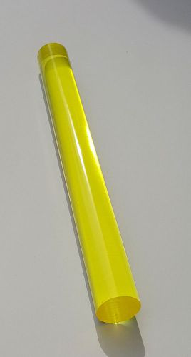 1 1/4” DIAMETER CLEAR YELLOW TRANSLUCENT ACRYLIC PLEXIGLASS ROD 12 INCH LONG