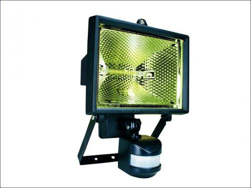 Byron - ES400 Halogen Floodlight with Motion Detector Black 400 Watt - ES400