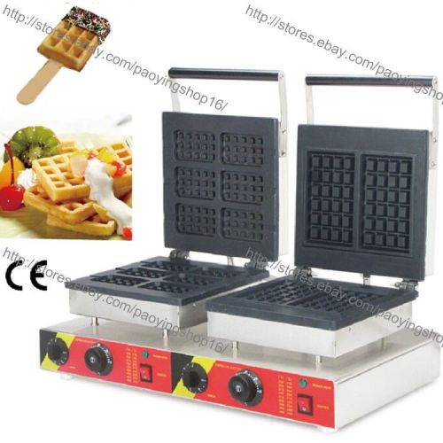 Commercial Nonstick Electric Belgian Waffle Stick Baker Square Waffle Maker Iron