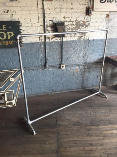 1940s Art Deco Cast Iron Clothing Rack Closet Vntg Fashion Studio Chrome #2