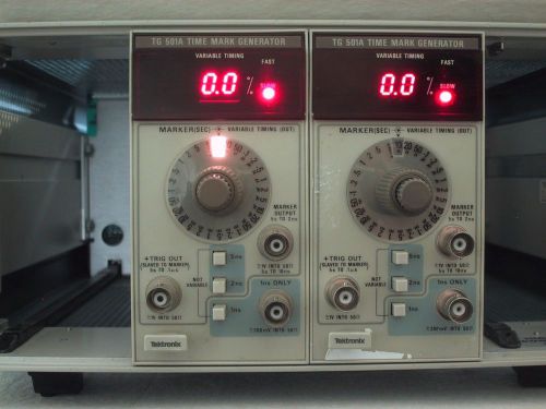 TEKTRONIX TG501A TIME MARK GENERATOR PLUGIN 5S to 1nS in 1-2-5steps; good @ BIN