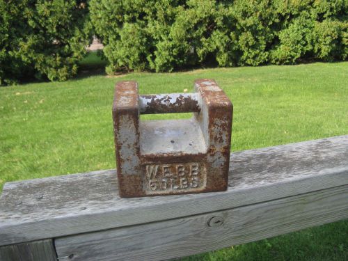 50lb CAST IRON WEBB SCALE WEIGHT WITH GRIP HANDLE