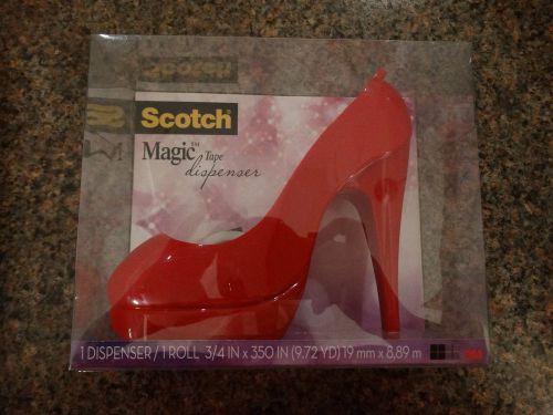 Scotch Shoe Dispenser with Scotch Magic Tape, Red