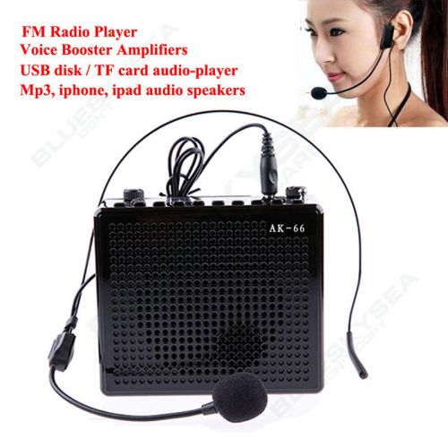 AKER AK66 20W Waistband Portable Voice Amplifier Booster W/ Headset Mic For MP3
