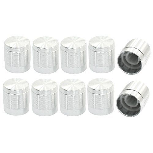 Aluminum Alloy 6mm Shaft Potentiometer Control Rotary Knob 10pcs