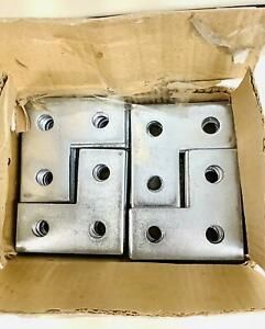 BULK LOT~21 Durable Morris Corner Angle Plates, 3 Holes CAT. #17632, Silver~Zinc