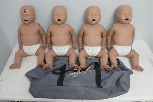Lot of 4 Prestan Infant CPR Training Manikin with Carrying Bag