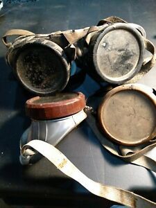 Vintage Glasses + Cutting Torch Safety Goggles Steampunk Motorcycle Aviator WWII
