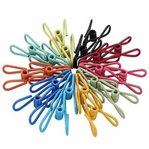 Assorted Chip Bag Clips Utility Pack of 30 - PVC 2 Inch Coated Multicolor