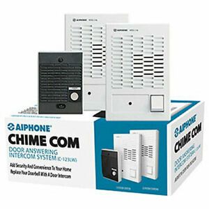 Aiphone ChimeCom C-123LW Audio Intercom Set, 1-Door &amp; 2-Master Station
