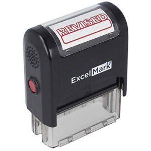 Revised Self Inking Rubber Stamp - Red Ink
