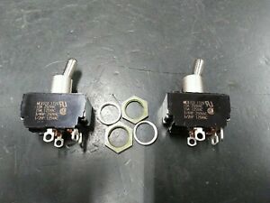 (Lot of 2) Maintained Toggle Switch 250VAC @ 10A / 125VAC @15A