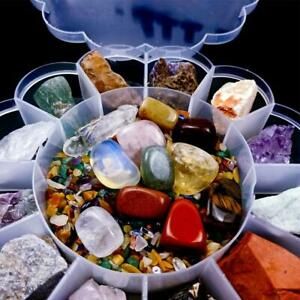 7 Kinds Natural Crystal and Stone Gemstone Quartz Rock Mineral Specimen Box