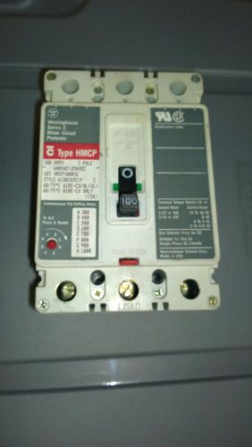 Westinghouse series c motor circuit protector 100 amps 600 vac hmcp100 for sale