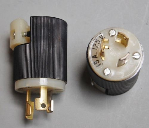 Twist-lock 15a 125v,15 amp 125 volt male plug,3wire,l5-15p hubbell hbl 4720c for sale