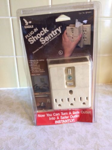 EAGLE GFCI SHOCK SENTRY IVORY DUPLEX RECEPTACLE NEW