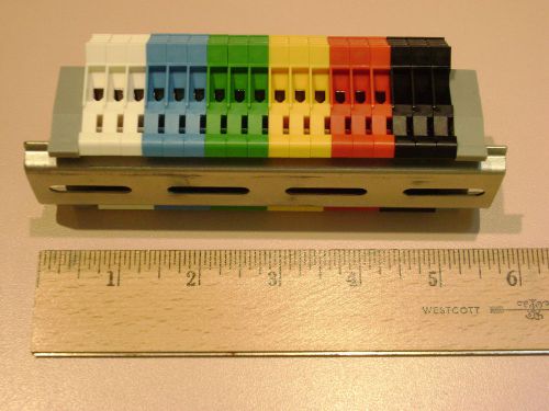 Terminal Block 18 point 6 color din rail hobby train project geek car audio cute