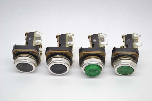 LOT 4 ALLEN BRADLEY ASSORTED MIX 800T-A 800T-B BLACK GREEN PUSHBUTTON B438821