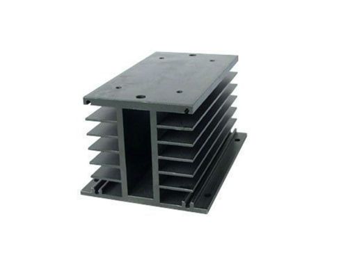 Black aluminum heat sink for  3 phase solid state relay heat dissipation cooler for sale