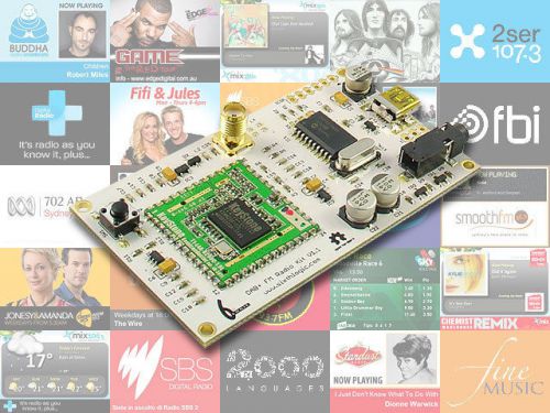 Dab dab+ fm digital radio development board pro with slideshow for sale