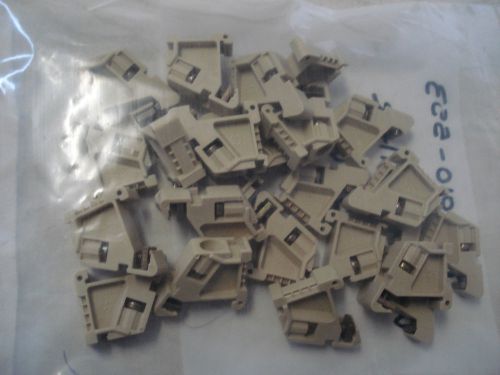 WEIDMULLER 38286 CONNECTOR END BRACKET,EW15 DARK BEIGE (LOT OF 24)