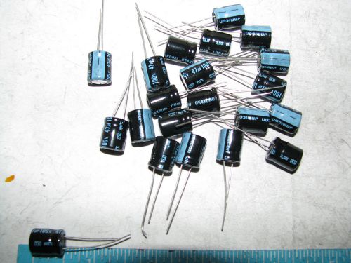 21 JAMICON 47UF 100VOLT 105c RADIAL CAPACITORS FOR TUBE TRANSISTOR AUDIO AMP