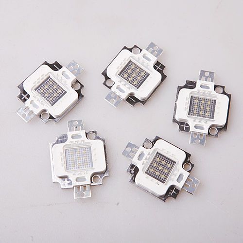 5pcs 10w 20-50lm high power bright led blue light lamp diy beads 9.0-10.8 v for sale