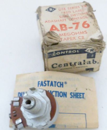 Centralabs Adashaft Control AB-76 Line Switch C2 Fastatch Ser. KR Red Label Vtg