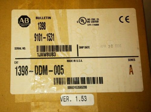 Allen Bradley 1398-DDM-005 Part # 9101-1531 Ultra Series Servo Drive