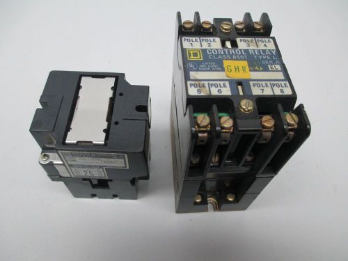 LOT 2 SQUARE D ASSORTED 8910 JO-3 8501 L0-80 CONTROL RELAY CONTACTOR D268597