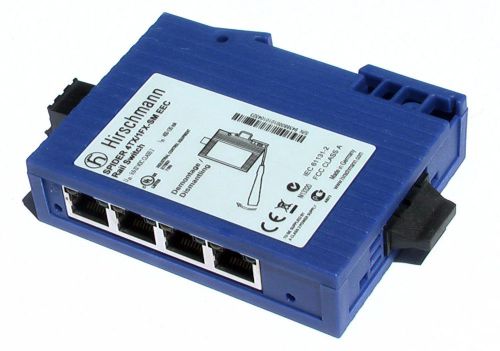 Hirschmann spider 4tx/1fx-sm eec din fiber industrial ethernet switch 943880-001 for sale