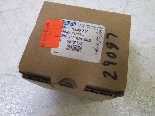 WIKA 9692172 PRESSURE GAUGE 160PSI *NEW IN A BOX*