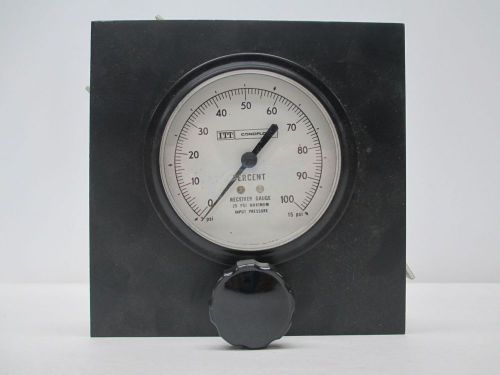 ITT GPH06XXM PERCENT PRESSURE 3-15PSI 4IN FACE 1/4IN NPT RECEIVER GAUGE D276513