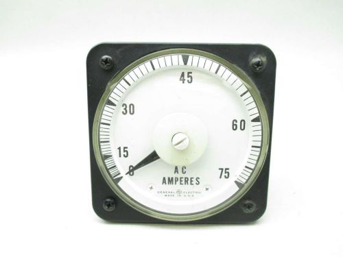 GENERAL ELECTRIC GE 50-103131-LSPB2 AB-40 0-75 A-C AMPERES METER D470153